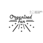 Logo for Organised Fun Neurodivergent Cabaret Sponsored by Arts Council England